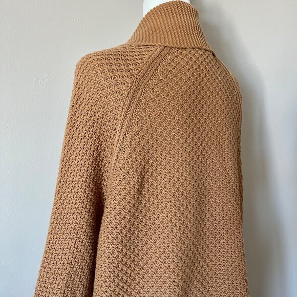 LUCKY BRAND Mustard Yellow Open Front Long Cardigan Sweater M - Picture 8 of 9